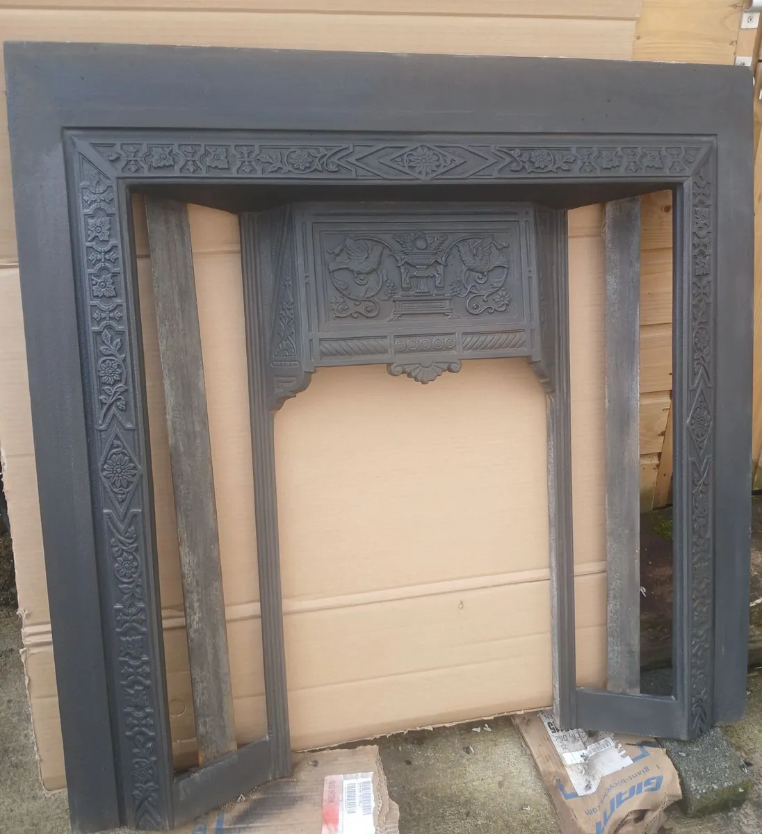 Victorian style Cast Iron fireplace &wood Surround - Image 2