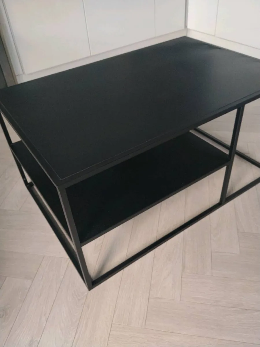 Black metal coffee table - Image 2