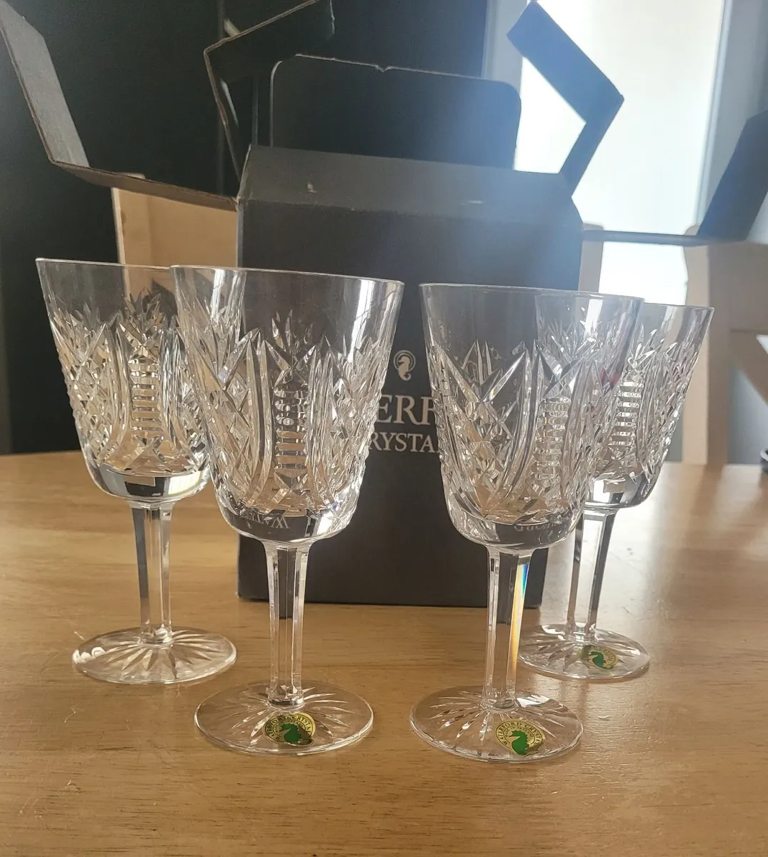 Waterford Crystal White Wine Glasses x 4 - Image 1
