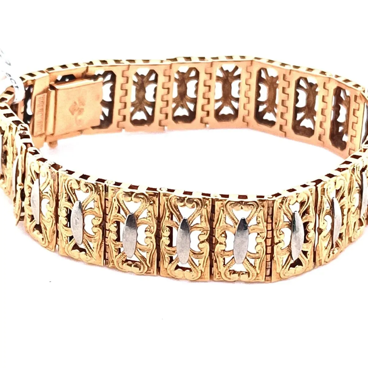 Vintage Brevettato 18k Gold Bracelet - Image 1