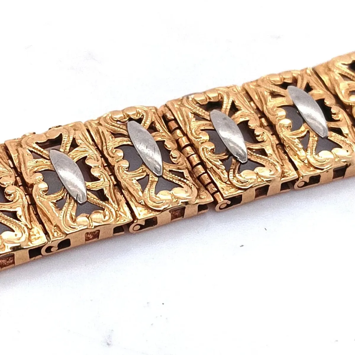 Vintage Brevettato 18k Gold Bracelet - Image 2