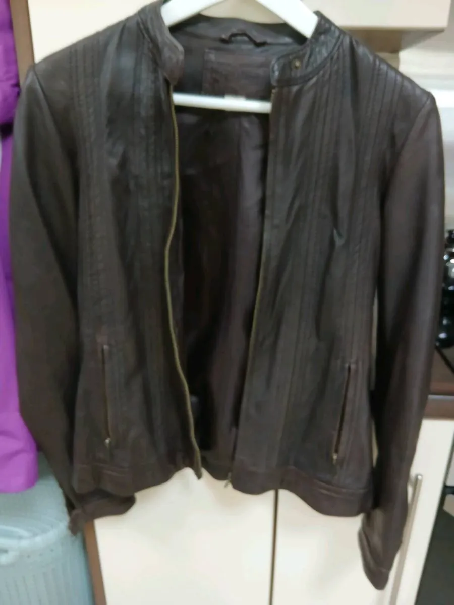 MONSOON LADIES LEATHER JACKET LIKE NEW - Image 1