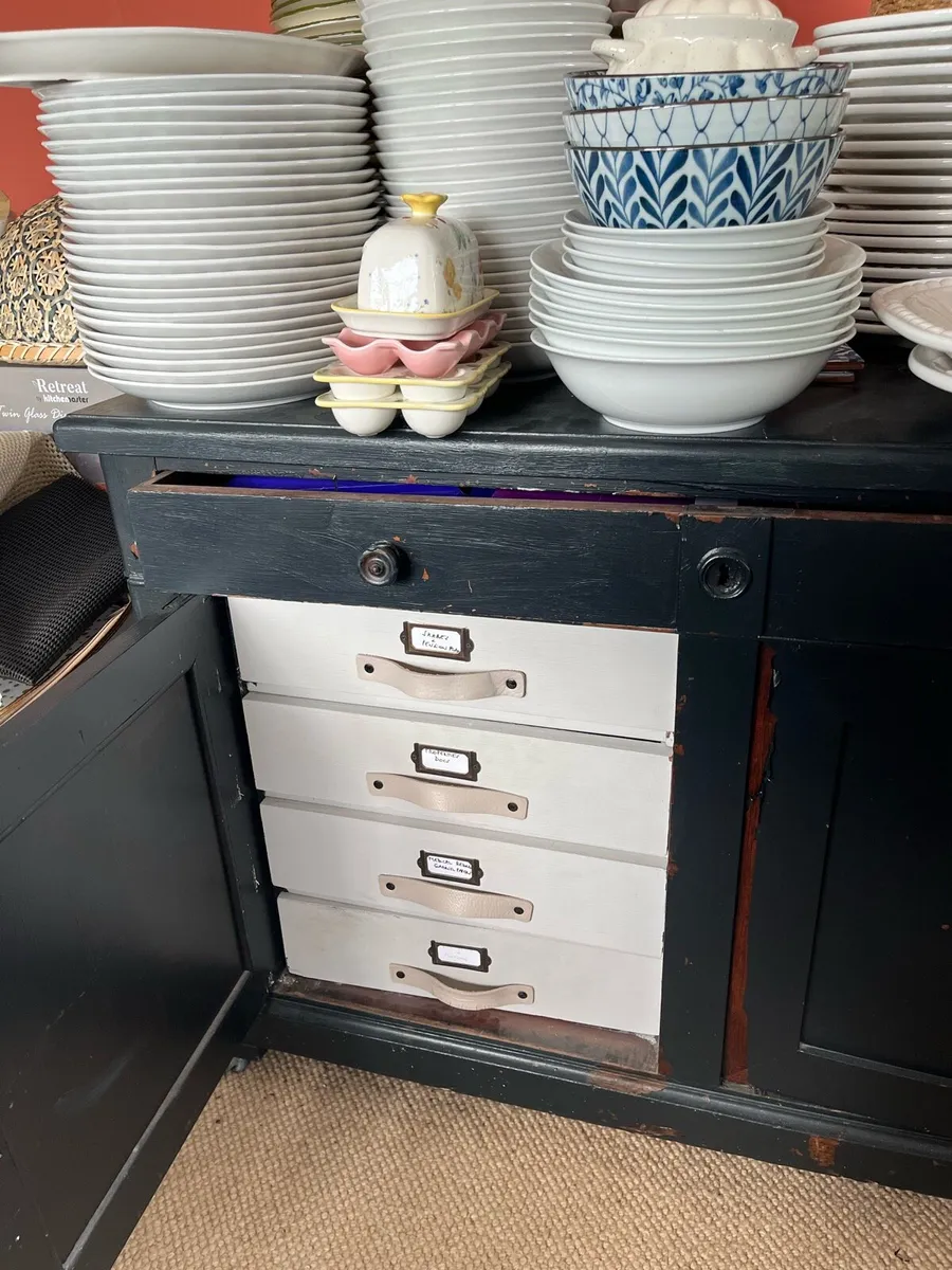 Old Belgian cupboard with 8 inside drawers - Image 2