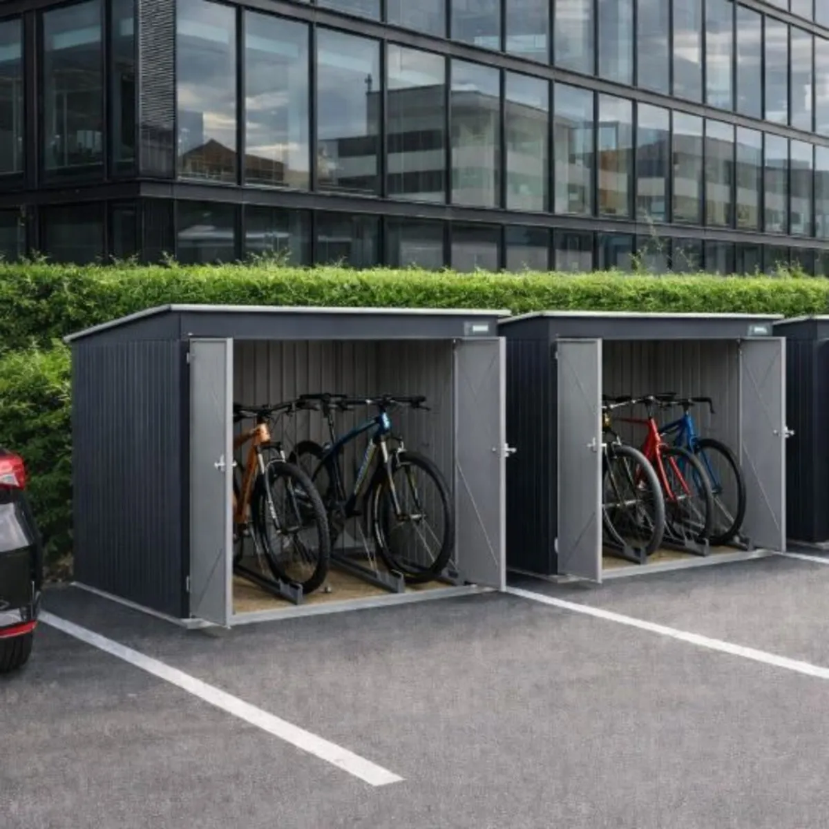 4🚲 6x6 Steel Bike Storage Shed – Holds 4 Bikes | - Image 4