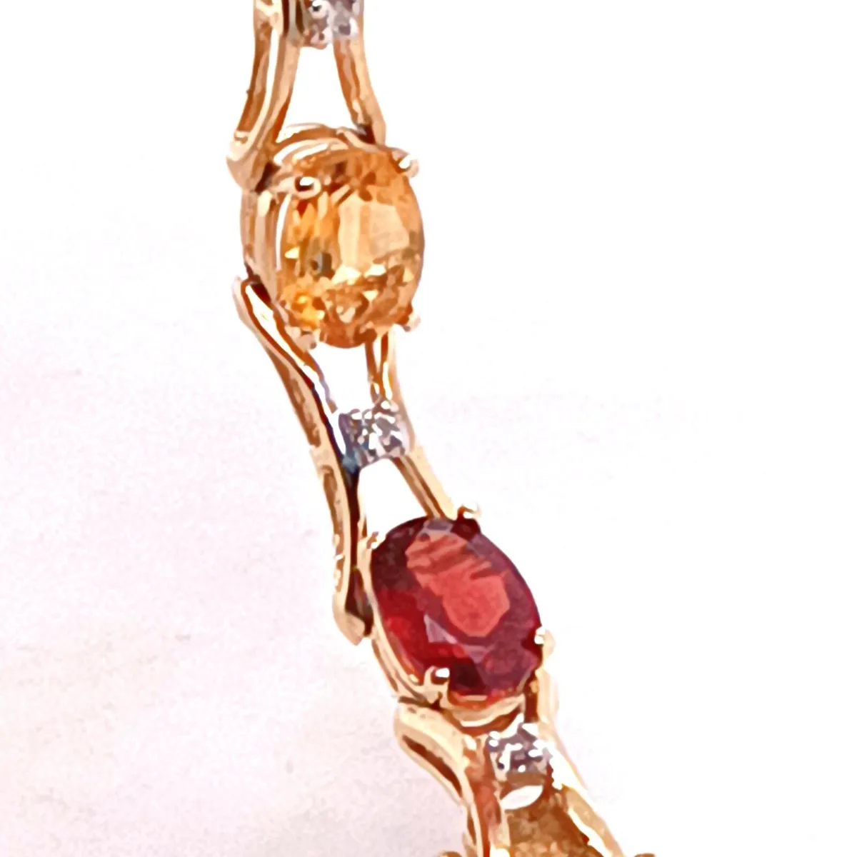 14k Gold Diamond & Multi Gem Bracelet - Image 3