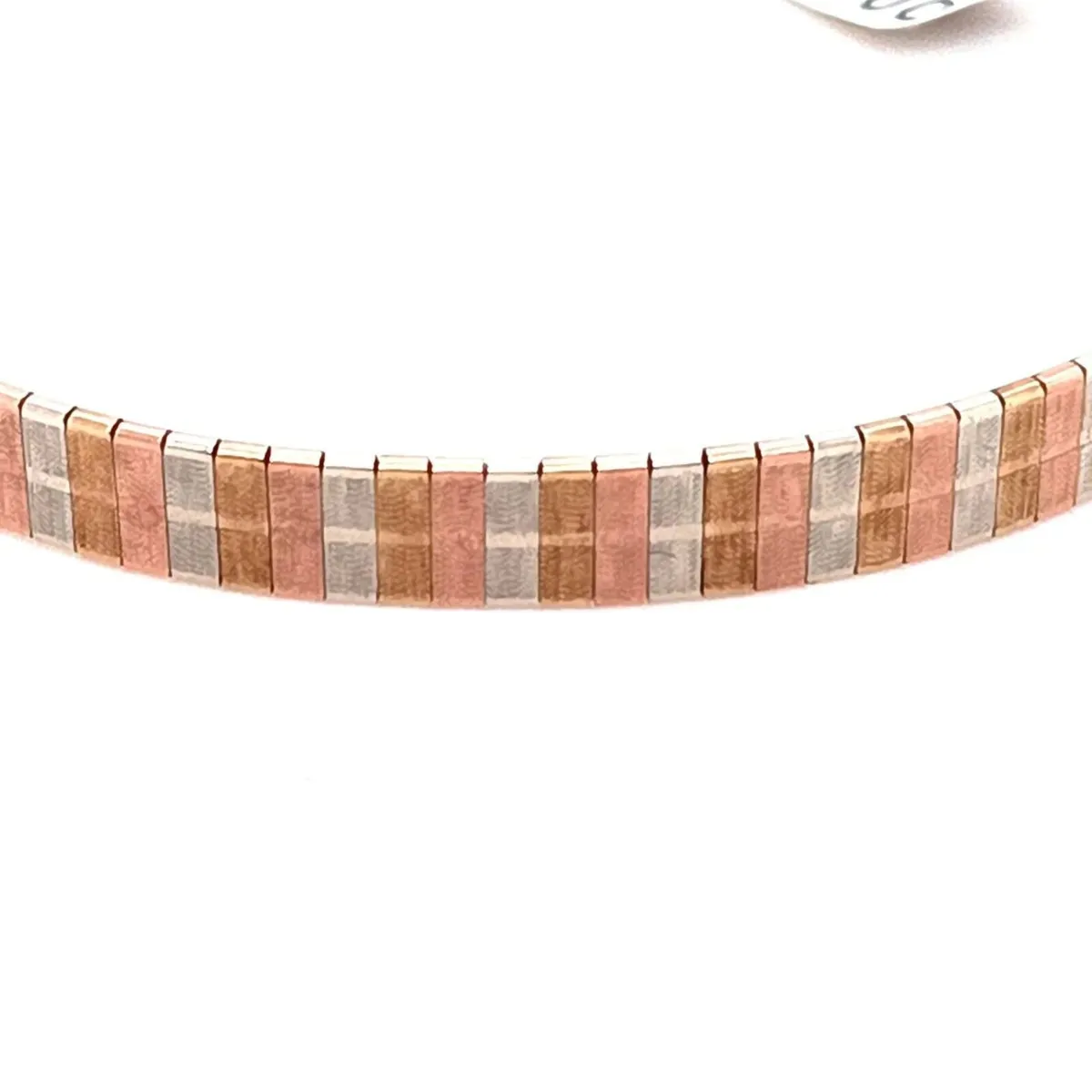 Vintage 9k Gold Bracelet, 3 Colour Bracelet - Image 3