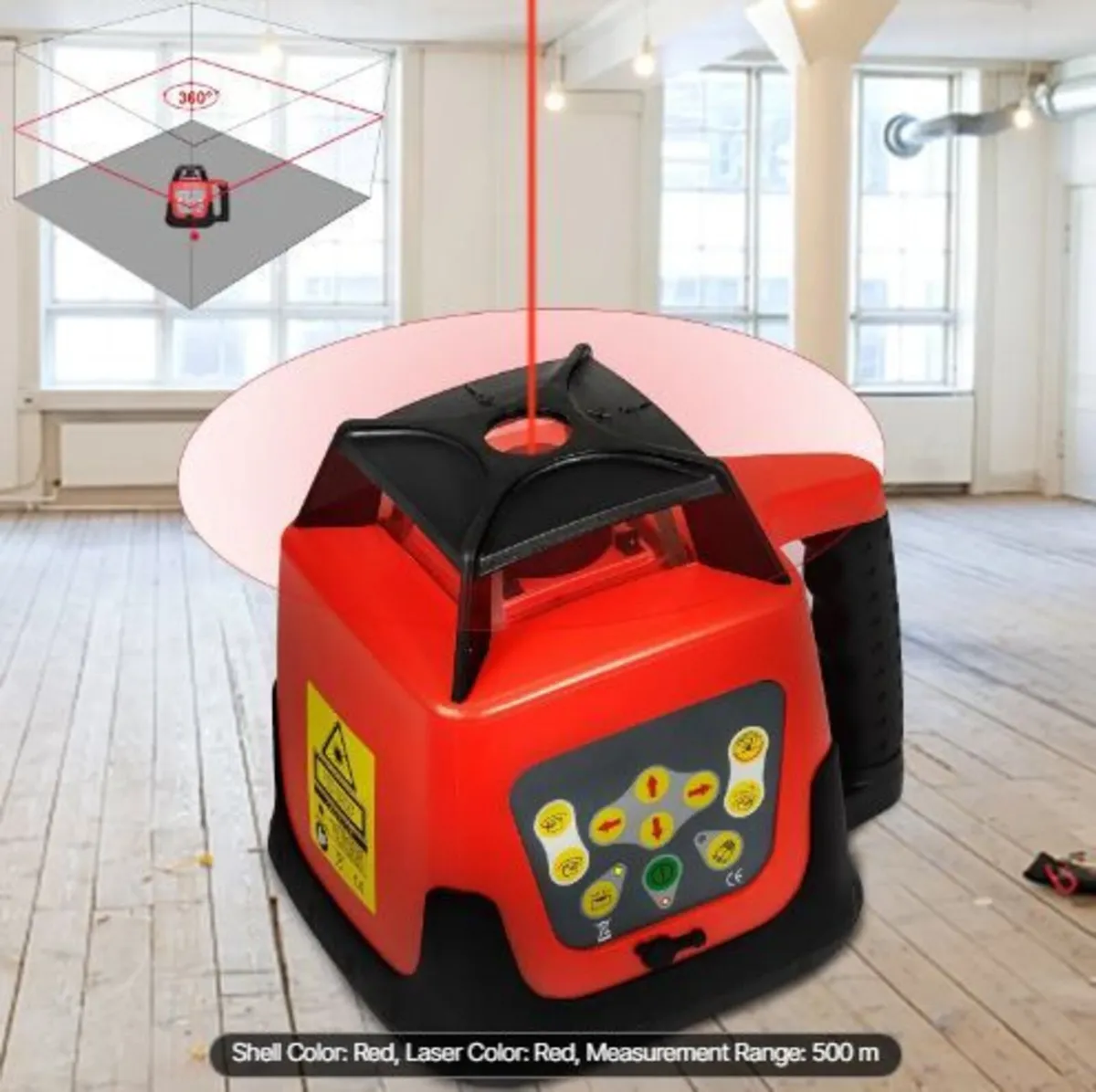 Red Laser Level Rotary Self Leveling Measuring - Image 3