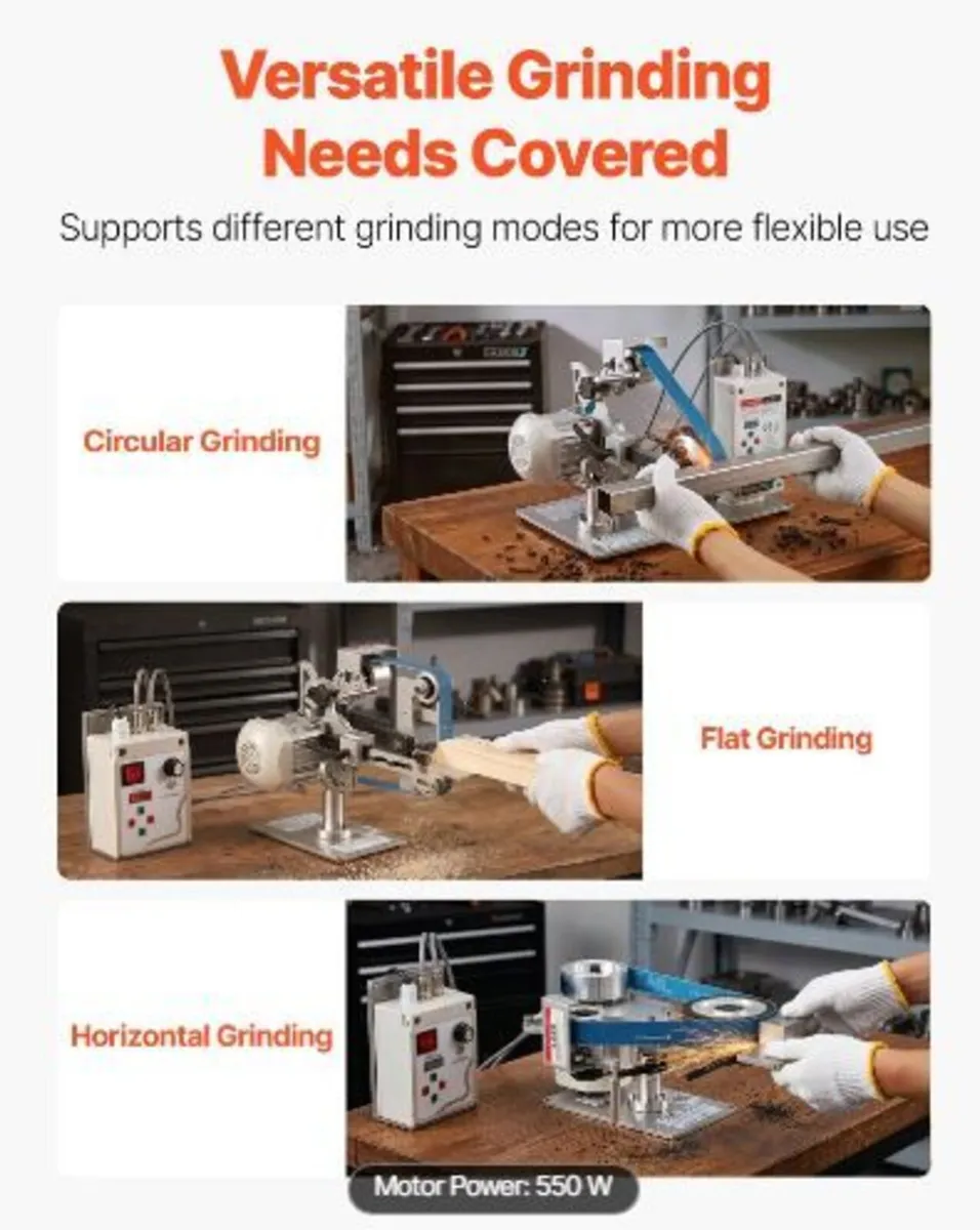 Belt Grinder Sander with VFD, 762mm x 25.4mm - Image 3