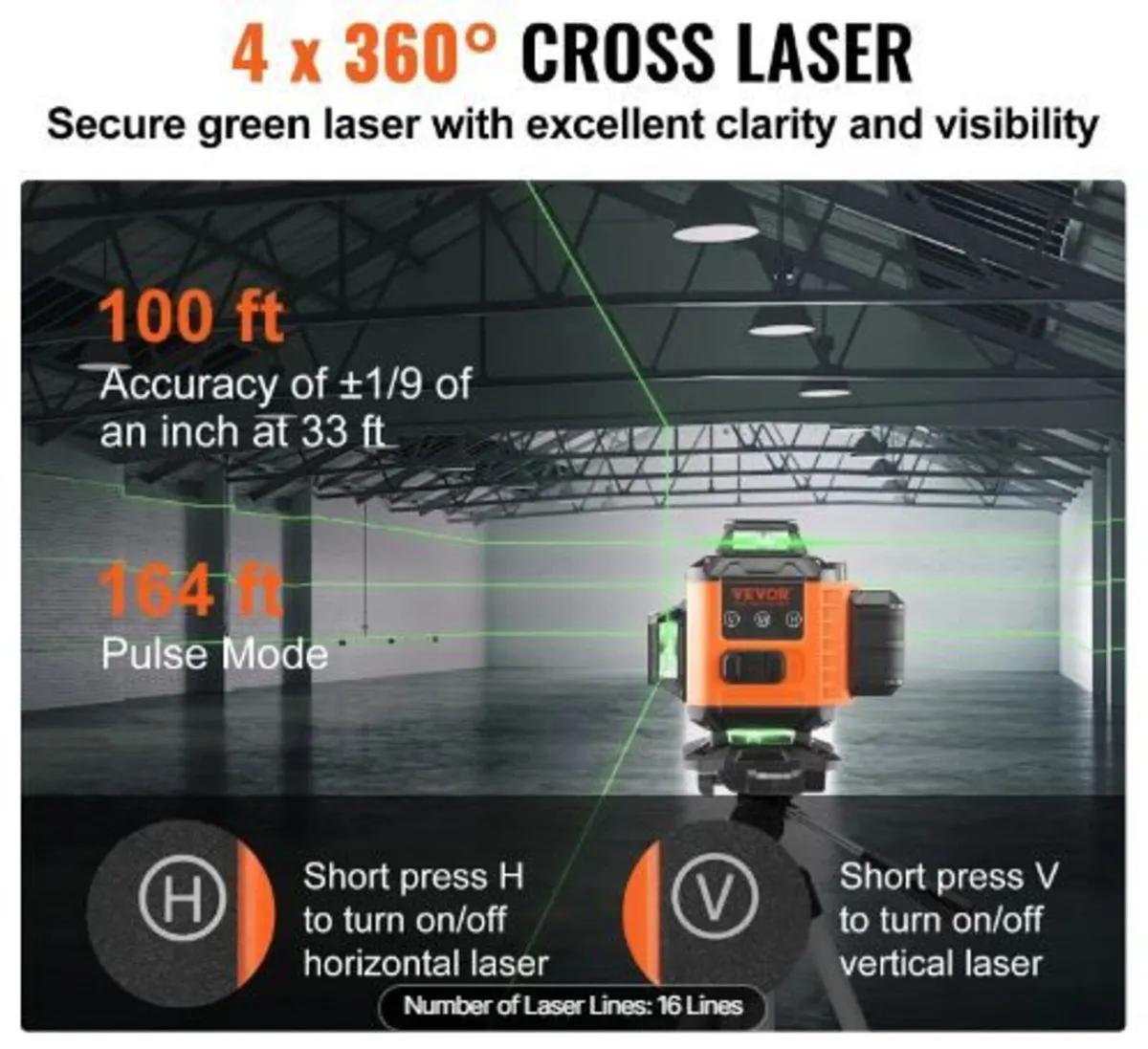 Laser Level 3048 cm Green Cross Line Self - Image 2