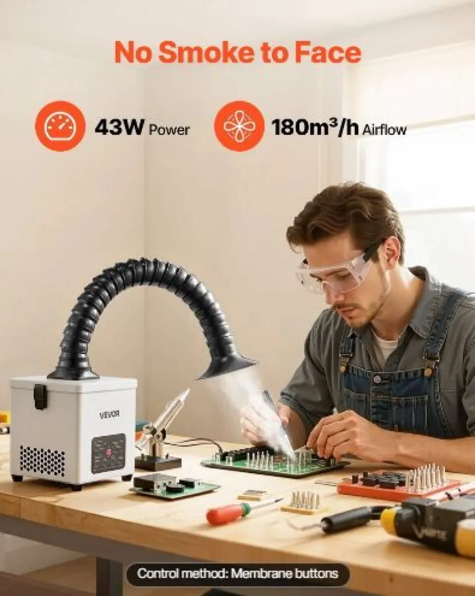 Solder Fume Extractor, 3-Stage Filtration - Image 1
