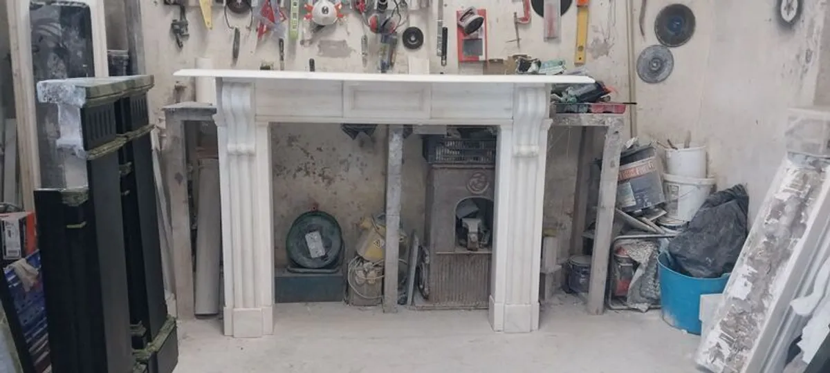 Antique Marble Fireplace - Image 1