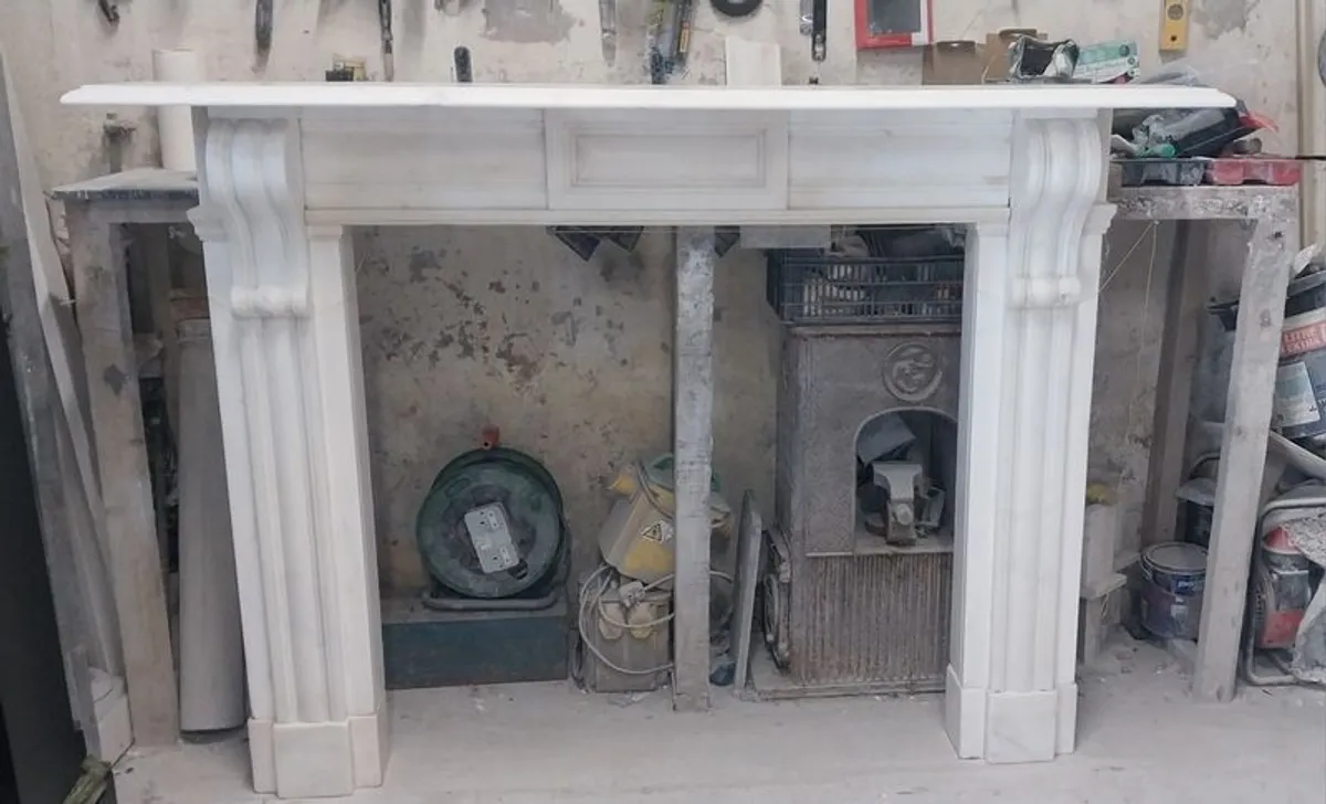 Antique Marble Fireplace - Image 2