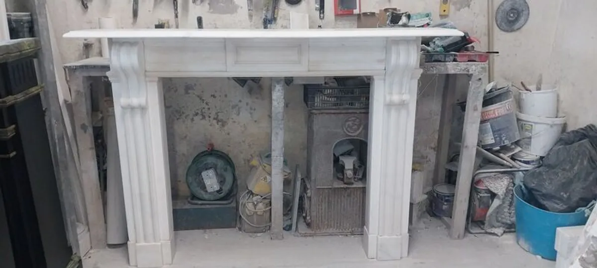 Antique Marble Fireplace - Image 3