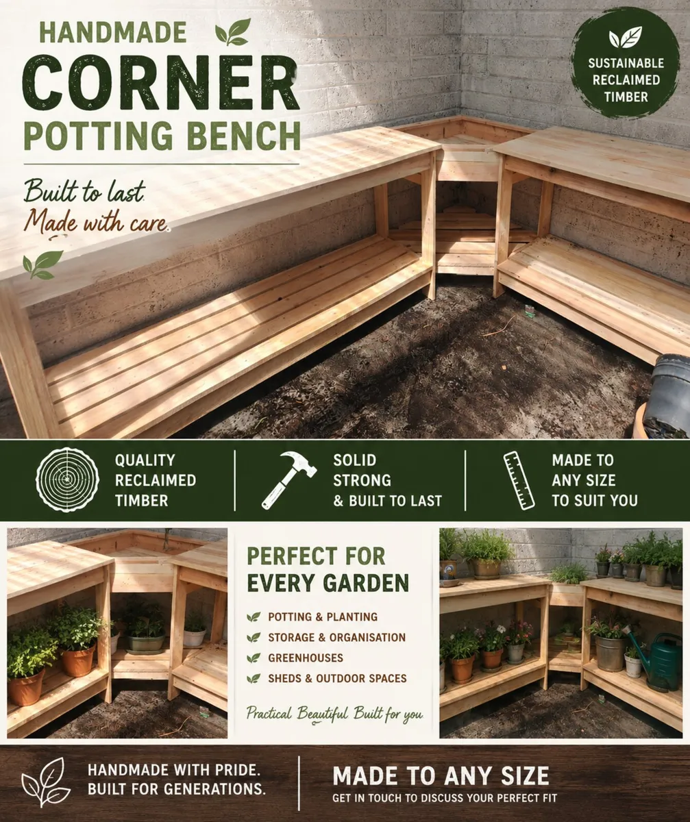 Rustic potting bench