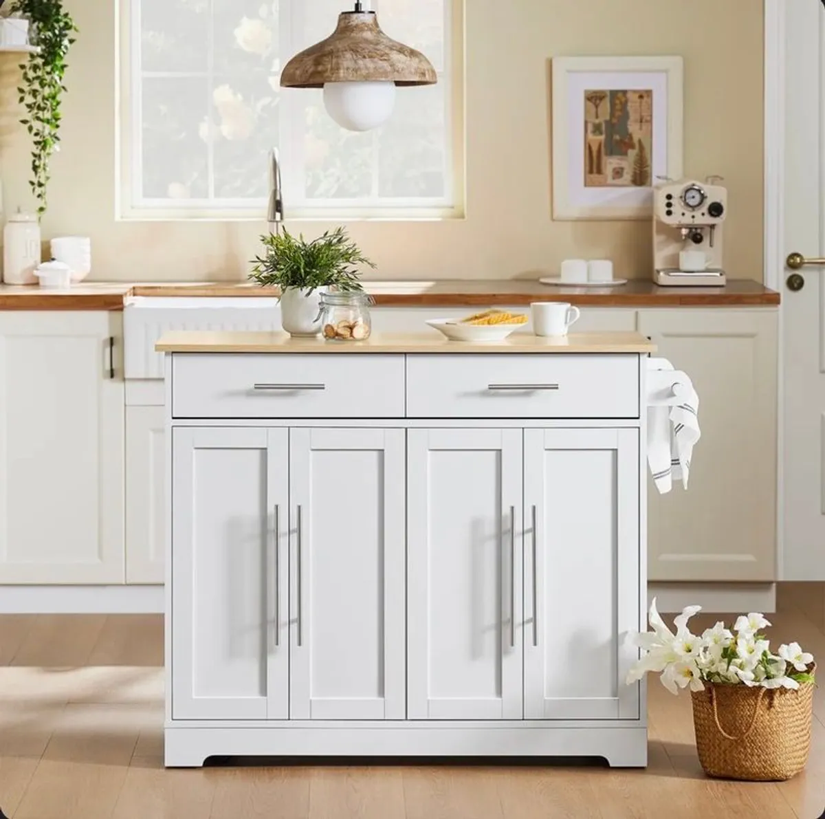 Wood Kitchen Island - Image 1