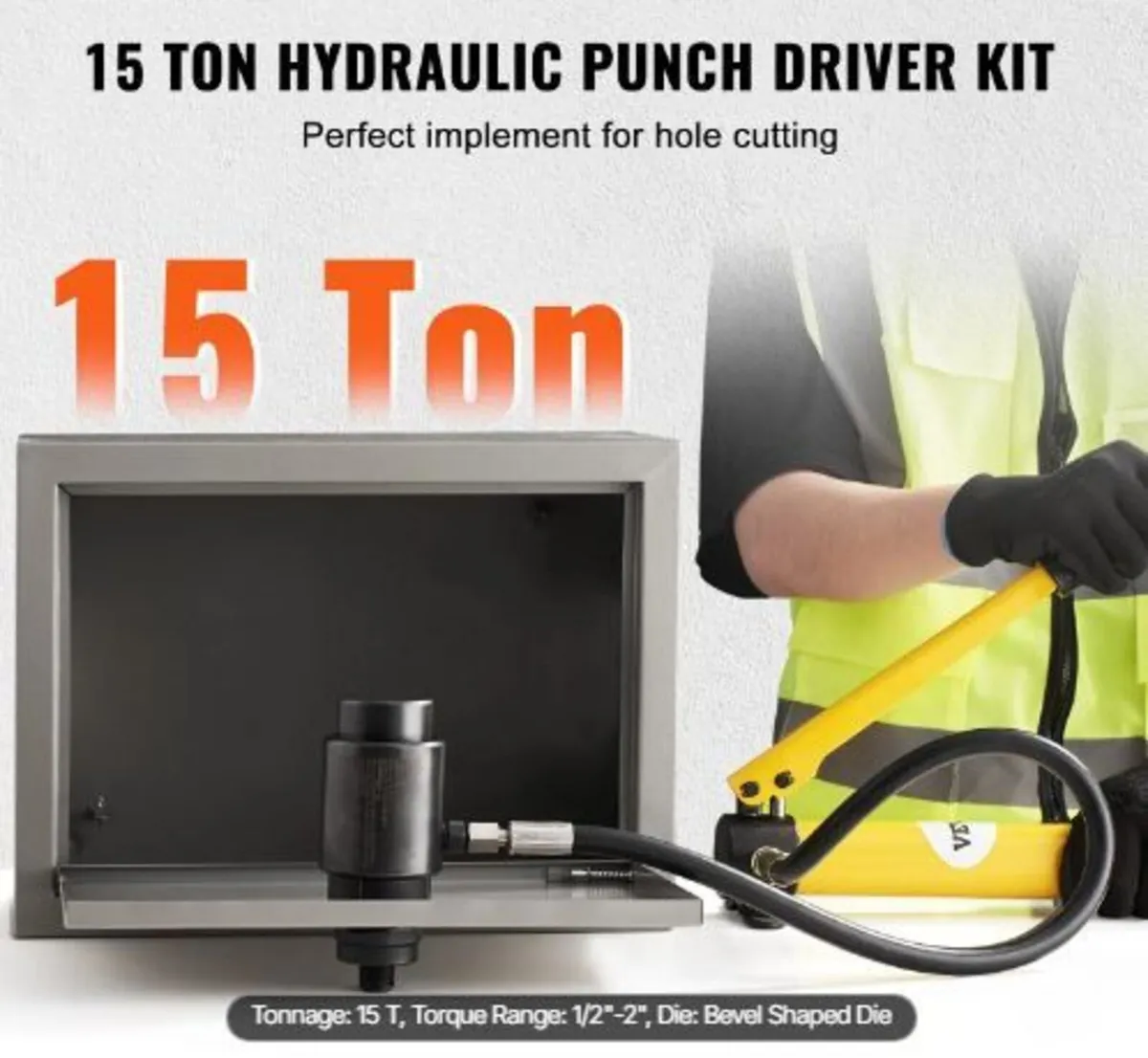 15 Ton Hydraulic Knockout Punch Driver Kit - Image 2
