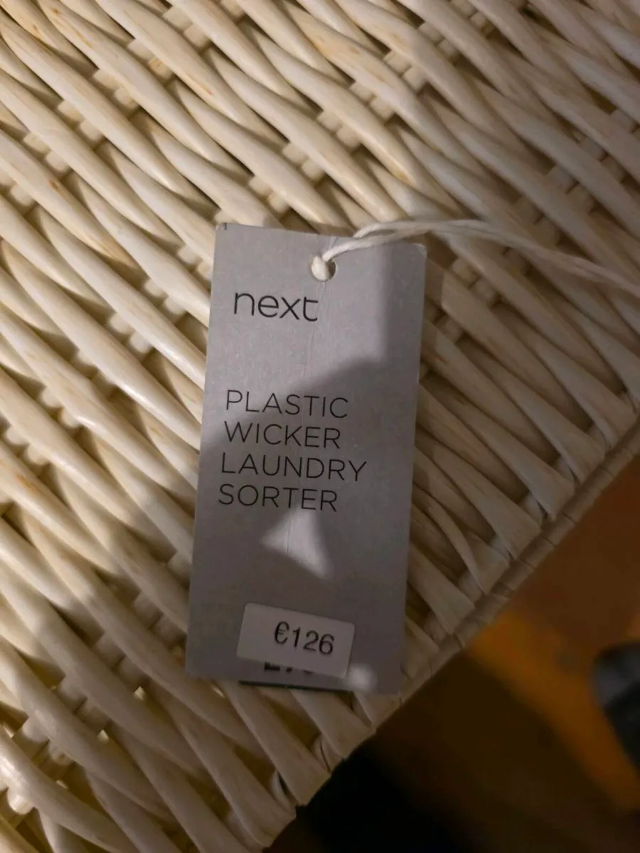 NEXT 3 Compartment Plastic Wicker Laundry Sorter - Image 3
