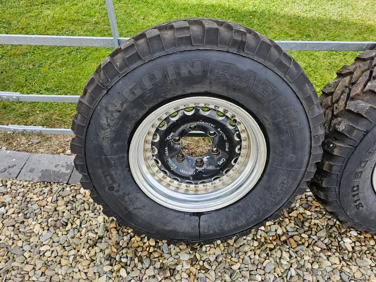 Rare Vintage WORK 15"Spilt Rim Alloys with tyres - Image 3
