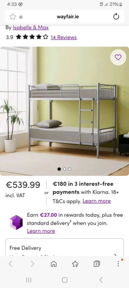 Steel bunk beds - Image 1