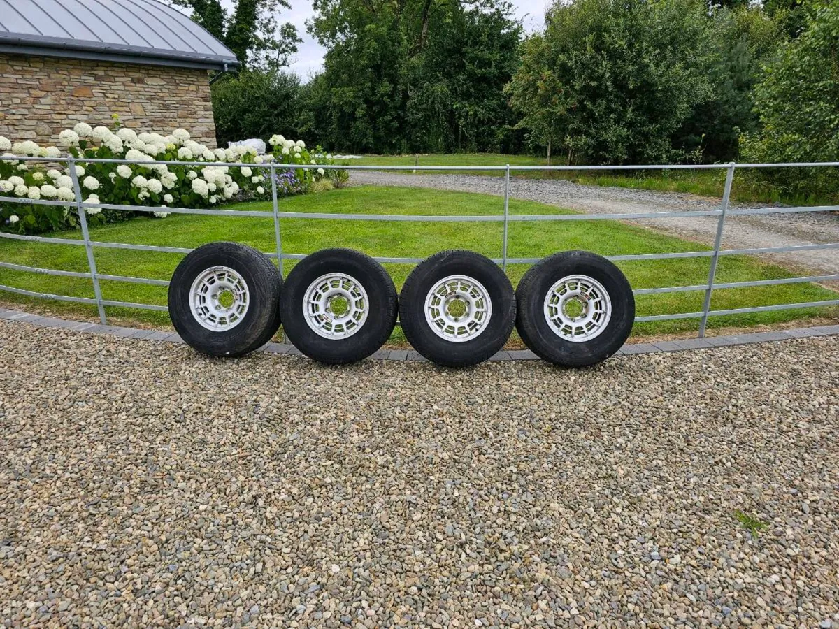 4 OEM Ralliart 15" Alloy Wheels & Tires – 6 x 139 - Image 1