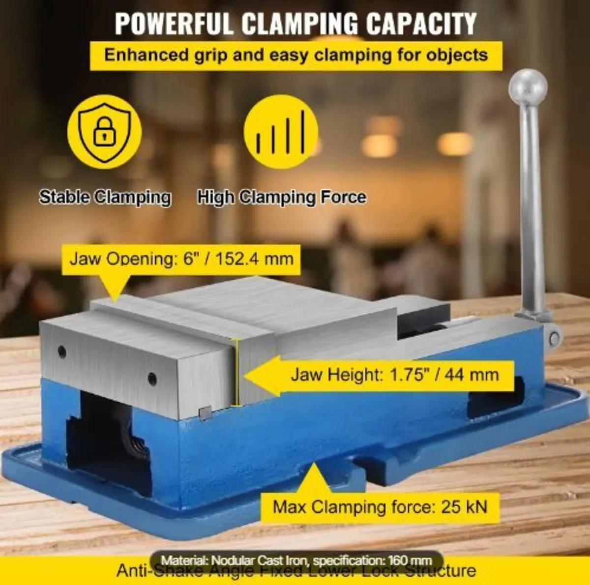 15.2 cm Powerful Precise Clamping Vice - Image 2