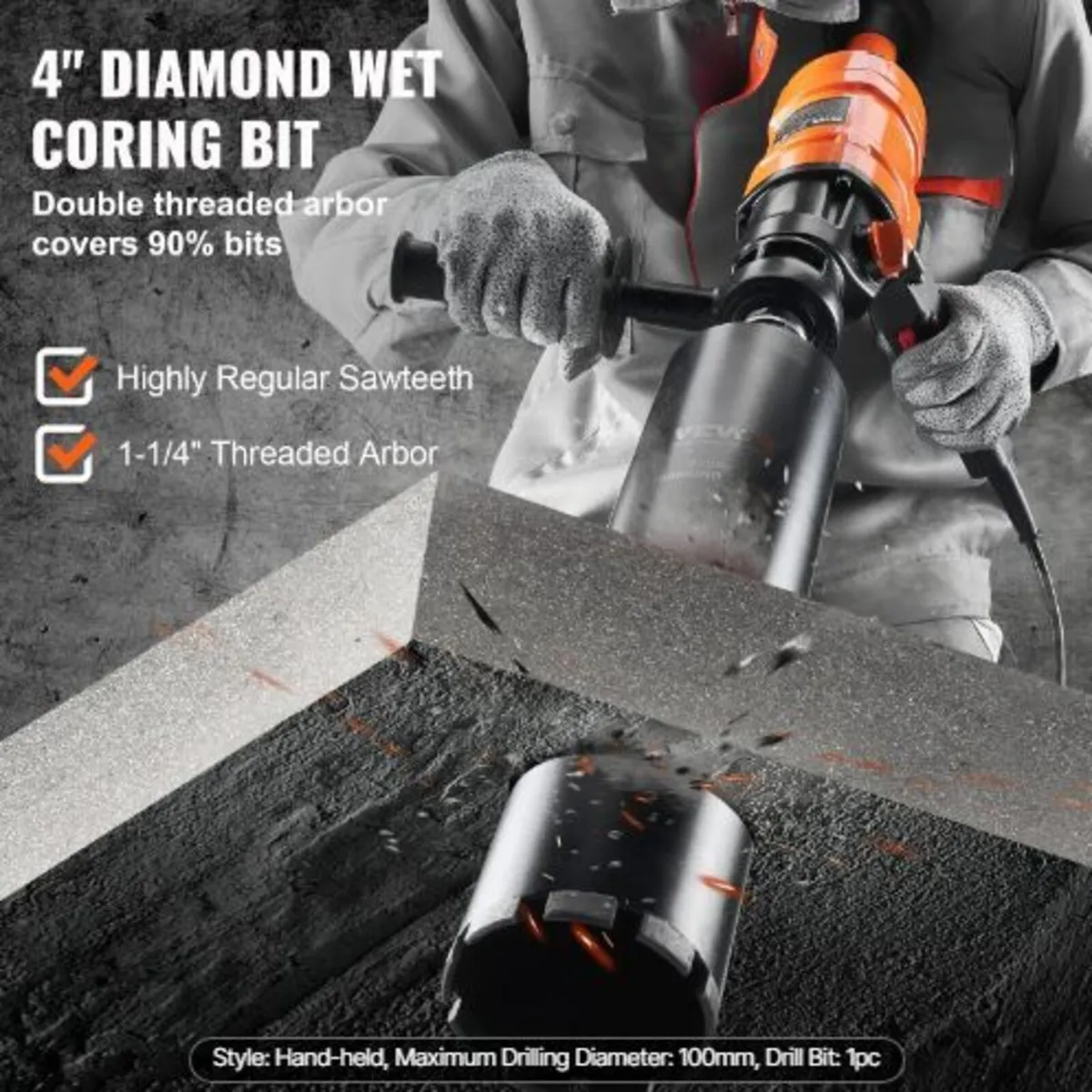 Diamond Core Drill Machine Handheld Concrete - Image 2