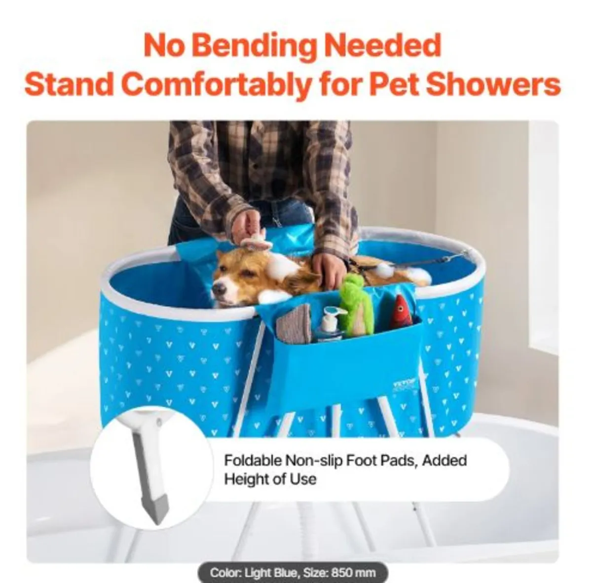Portable Dog Bathtub, Elevated & Foldable Space - Image 4