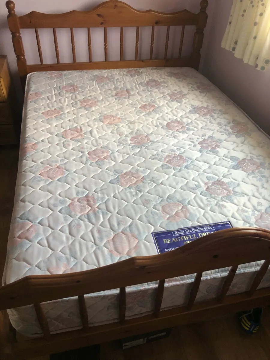 Double pine bed - Image 3