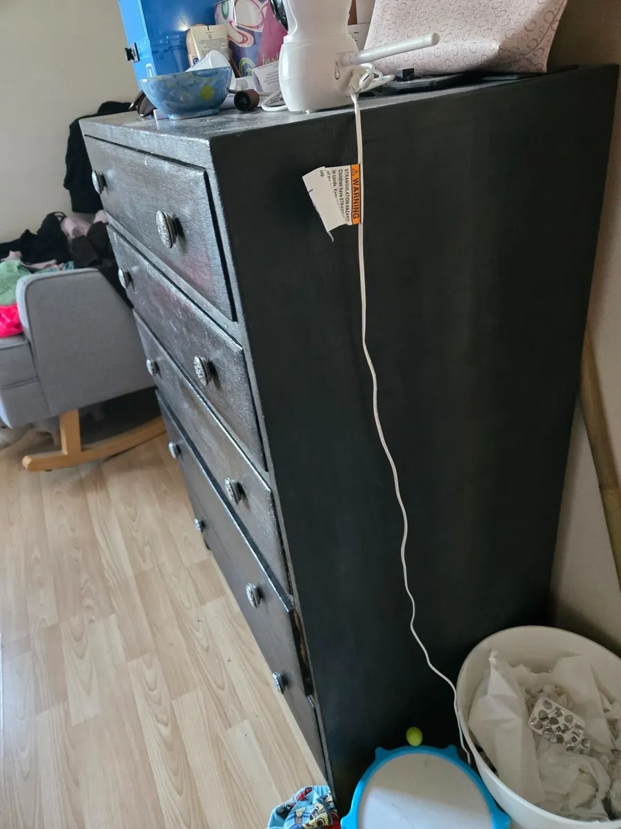 Upcycled wooden chest of drawers/ cupboard - Image 1