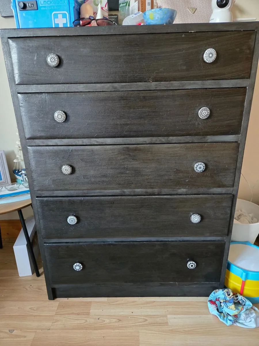Upcycled wooden chest of drawers/ cupboard - Image 2
