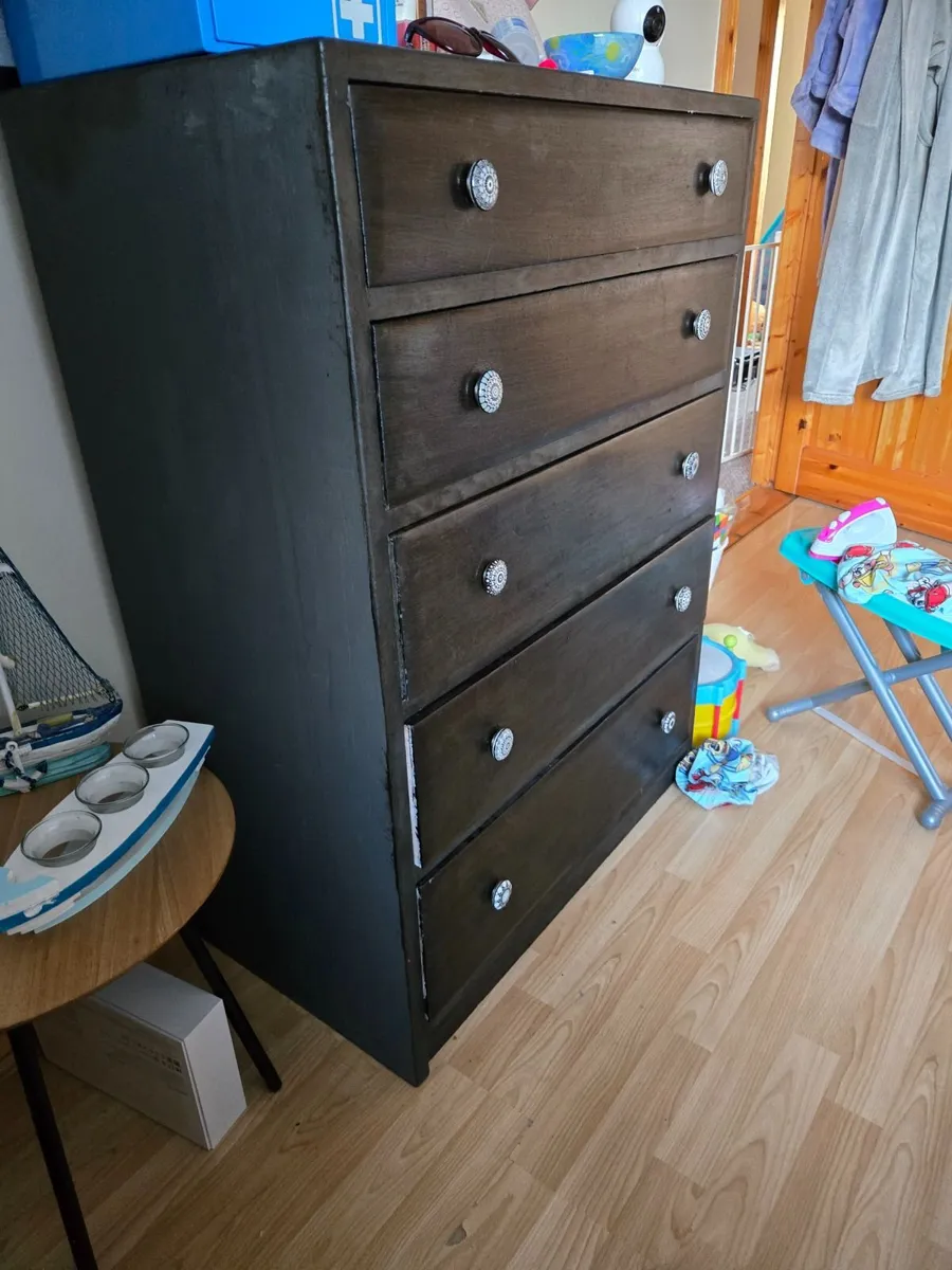Upcycled wooden chest of drawers/ cupboard - Image 3