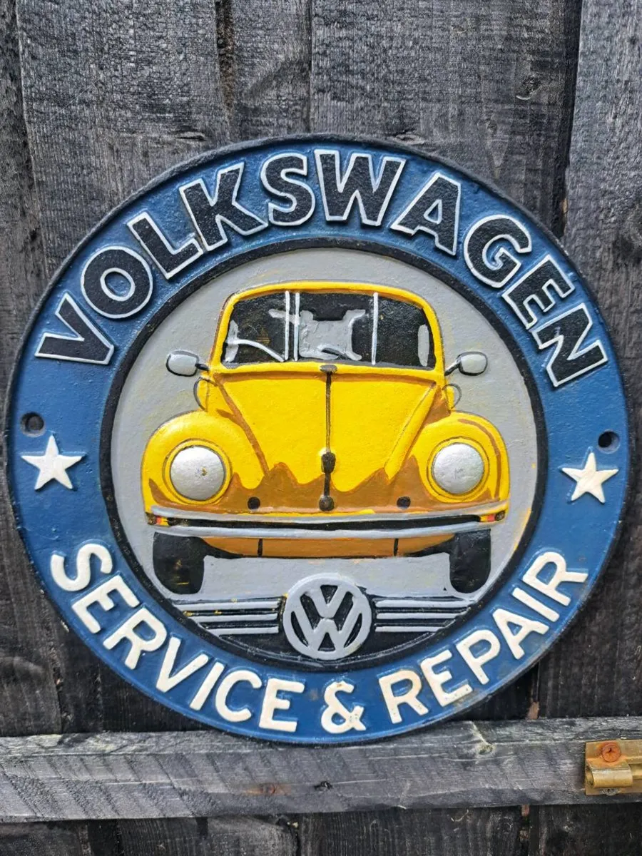 Volkswagen cast iron sign