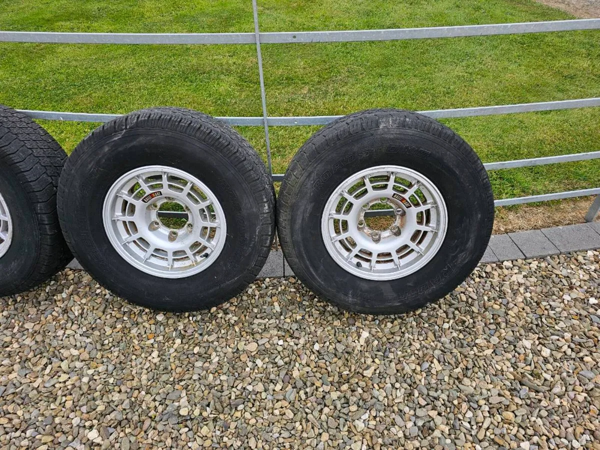 4 OEM Ralliart 15" Alloy Wheels & Tires – 6 x 139 - Image 2