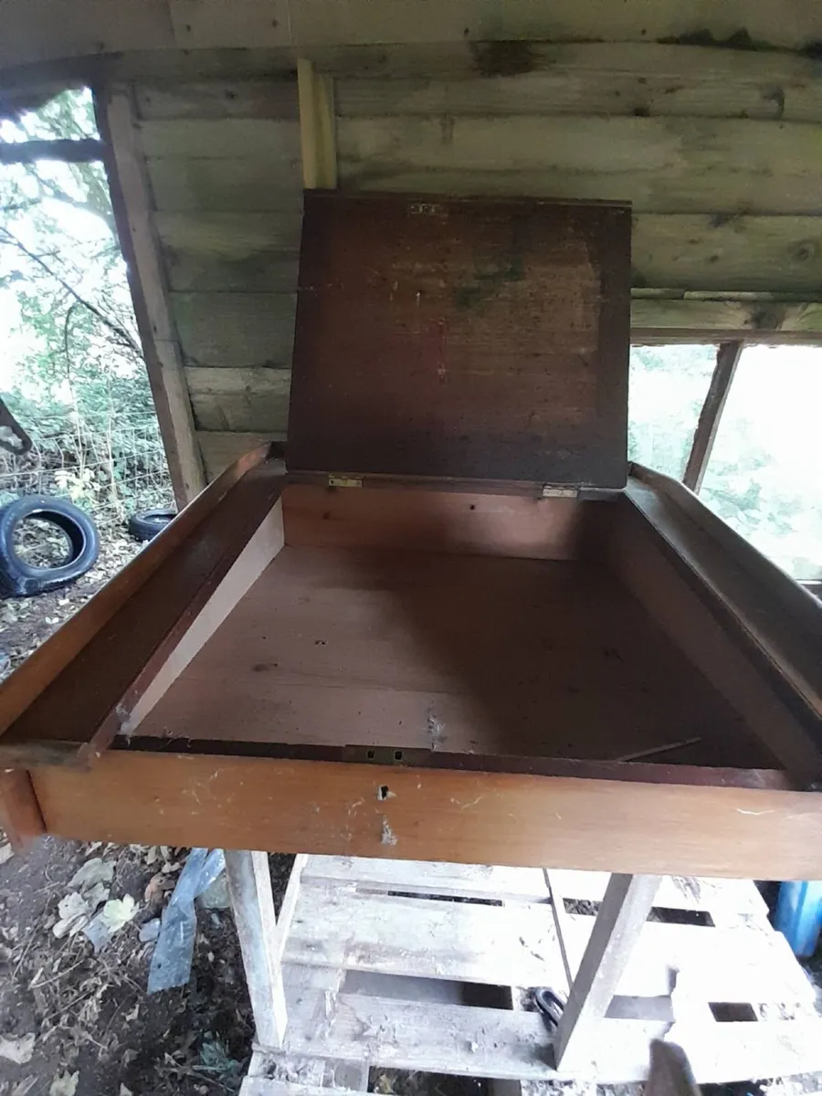 Antique Teachers School Desk - Image 2