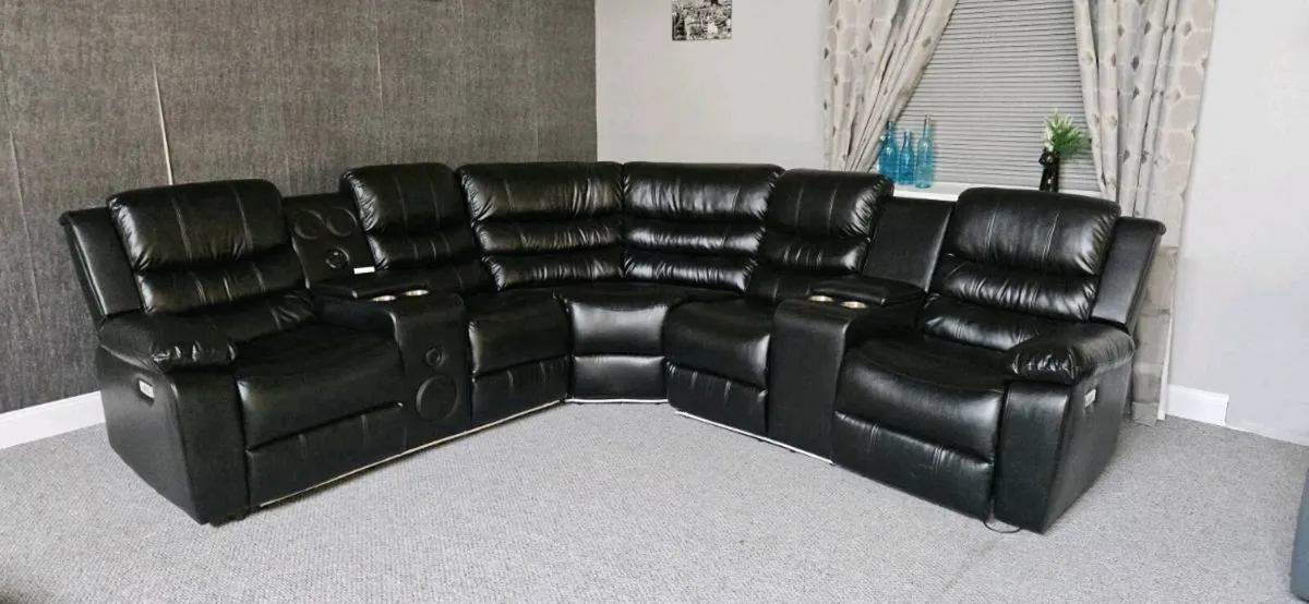 Athens Electric Reclining Corner Sofa With Speaker - Image 3