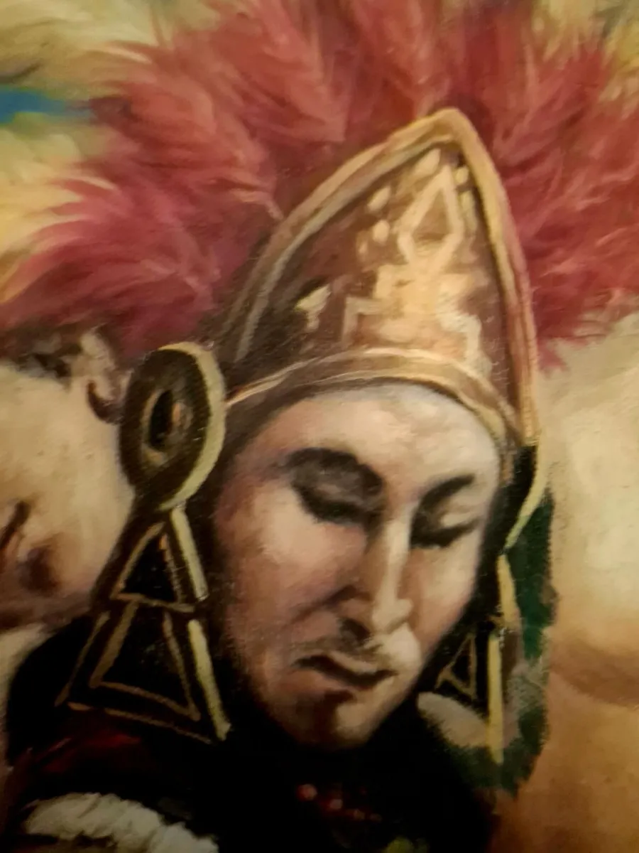An Exquisite Antique Heritage Oil on Canvas Master - Image 4