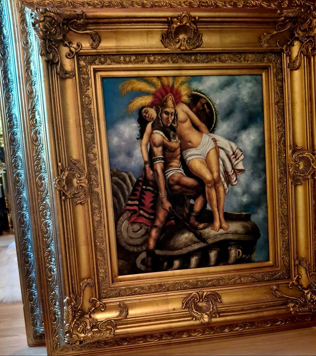 An Exquisite Antique Heritage Oil on Canvas Master - Image 1