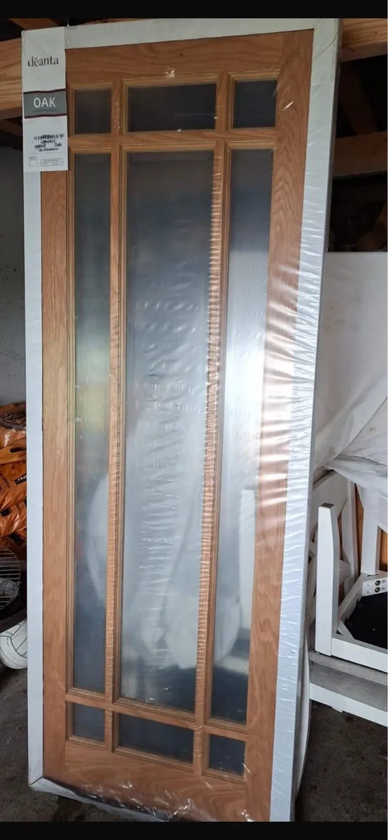 Solid glass oak door - Image 1