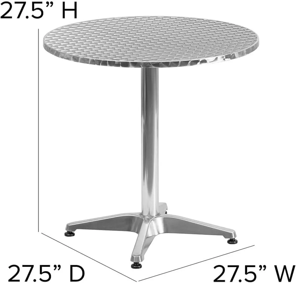 Round Table 27.5" Round Aluminum Table with Base - Image 1