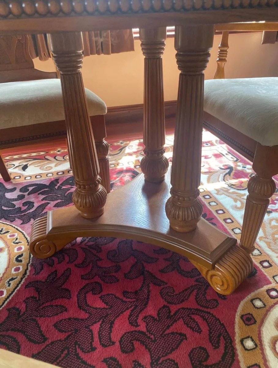 Mahogany dining table, including x2 carver chairs - Image 2