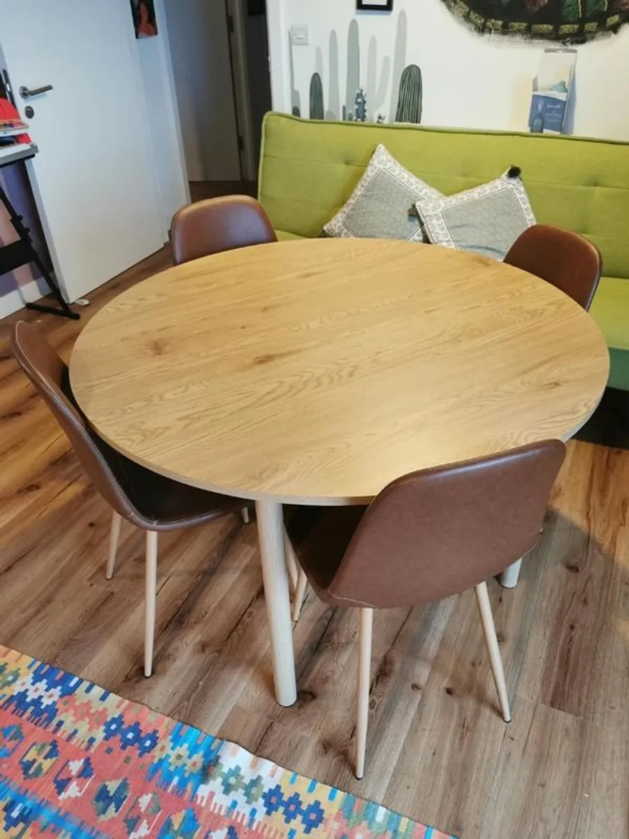 Dining Table and Four Chairs - Image 1