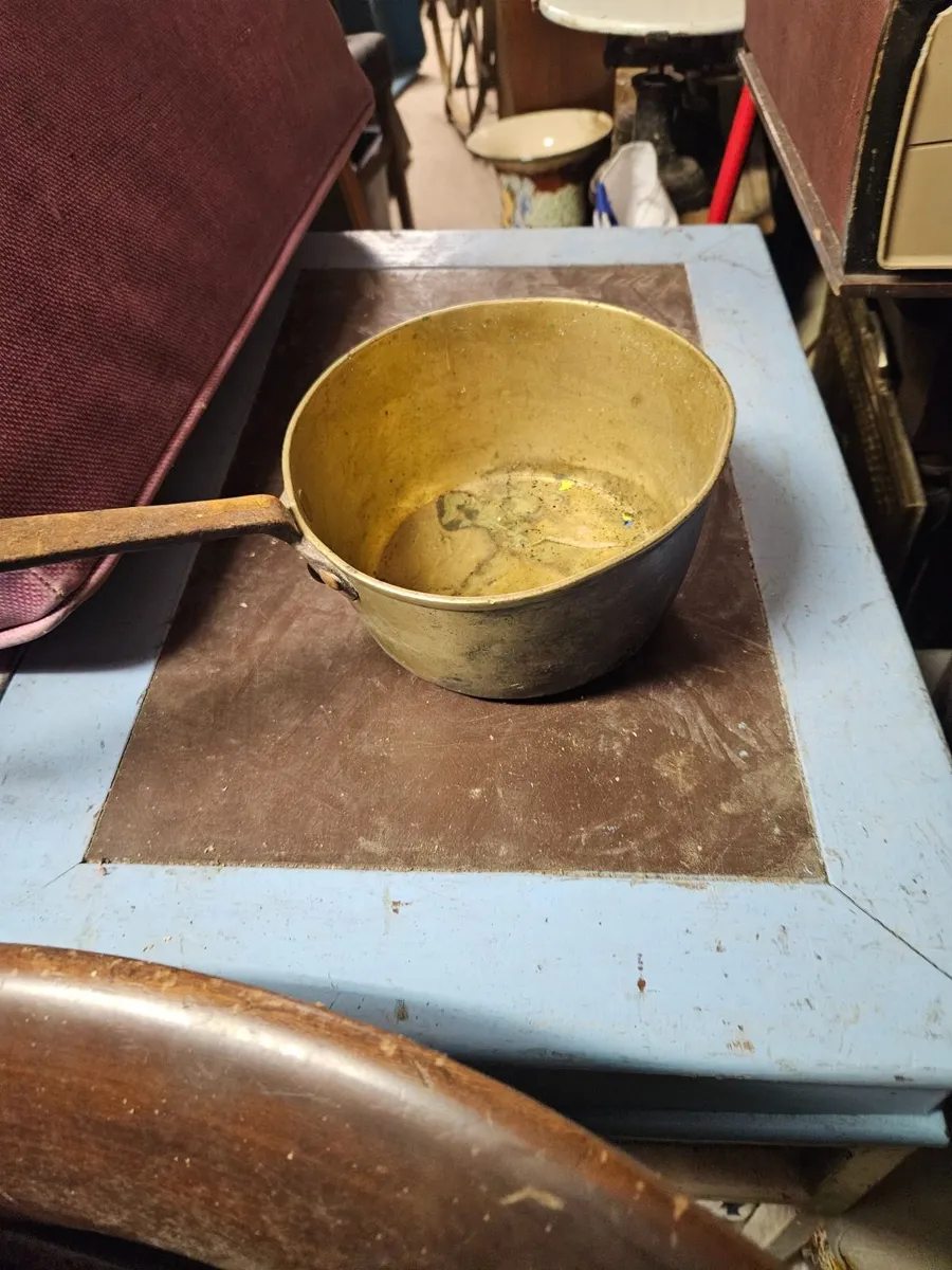 Vintage Brass Saucepan - Image 2