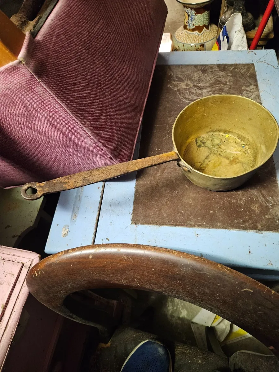 Vintage Brass Saucepan - Image 1