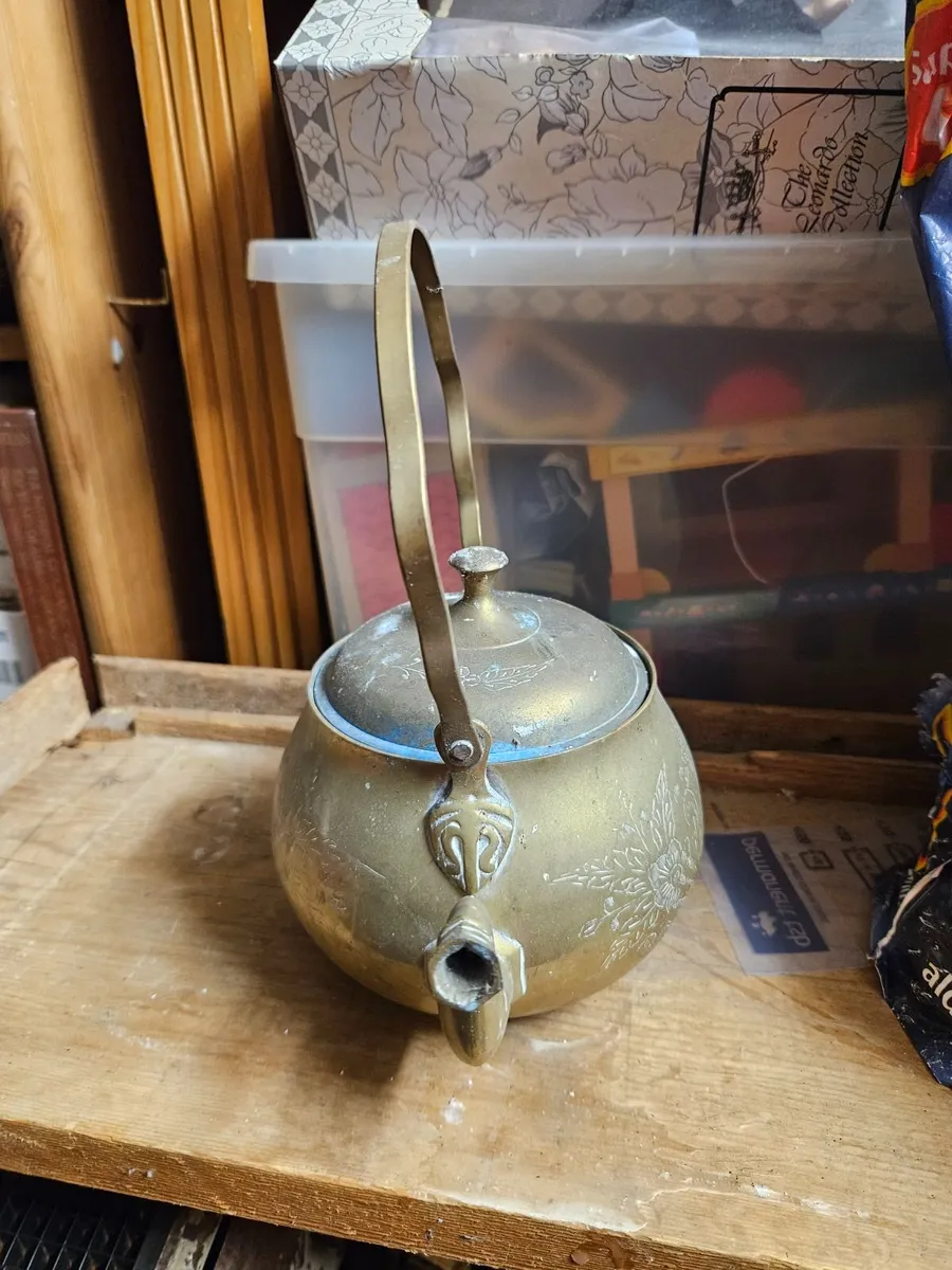 Vintage Brass Kettle - Image 2