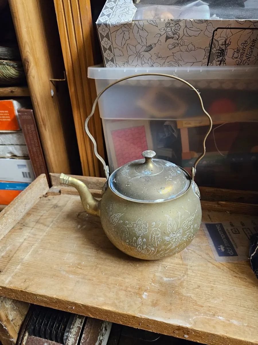 Vintage Brass Kettle - Image 3