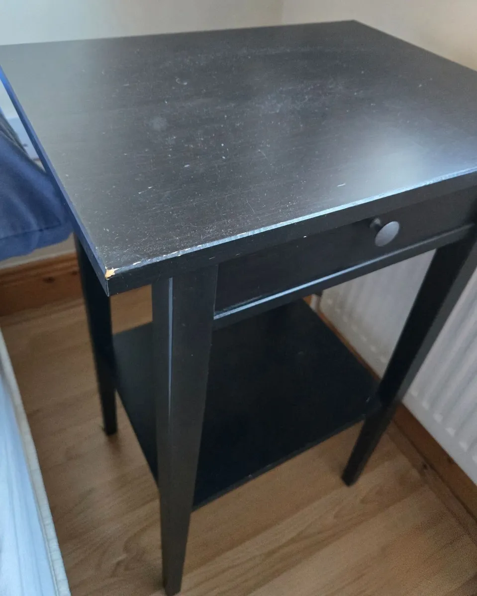 Set of black bedside tables - Image 1