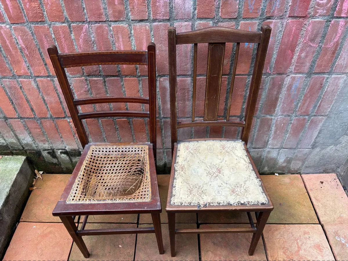 Edwardian bedroom chairs - Image 1