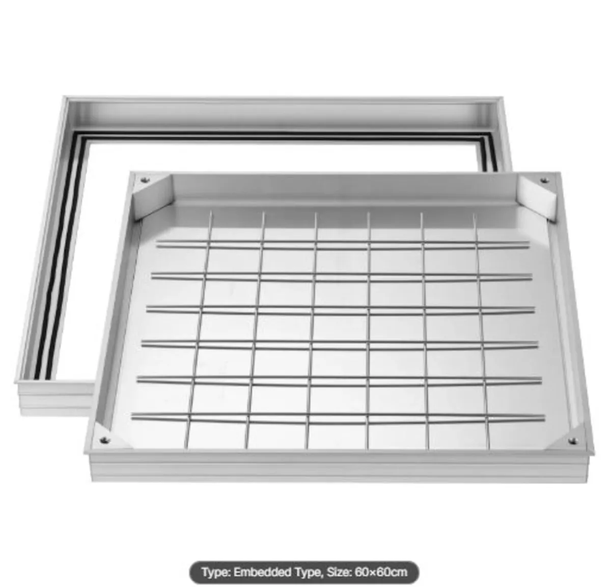 Manhole Cover with Frame, 600 x 600mm Invisible - Image 1