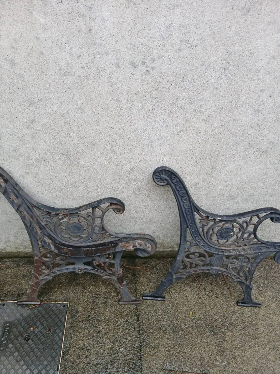 Garden bench ends - Image 1