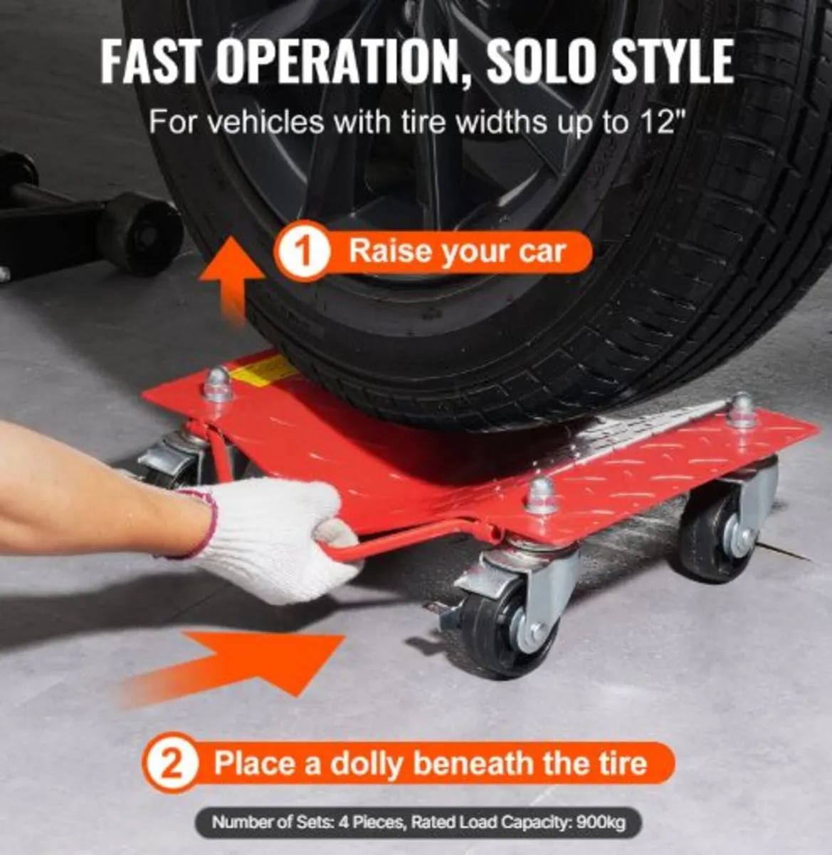 Wheel Dolly, 8000 lbs Capacity Heavy-Duty Steel - Image 4